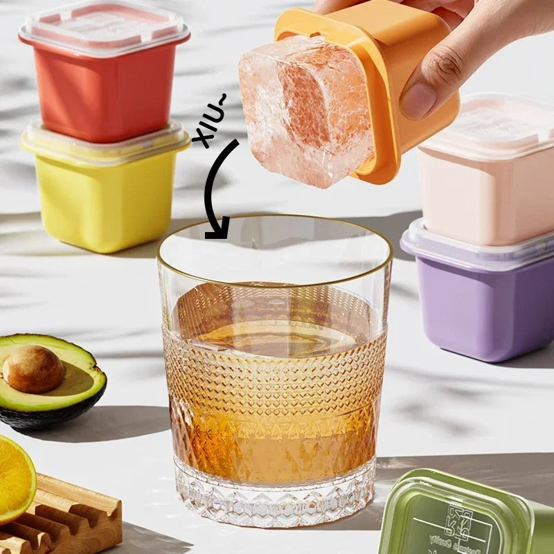 6pcs Reusable Square Ice Cube Moulds