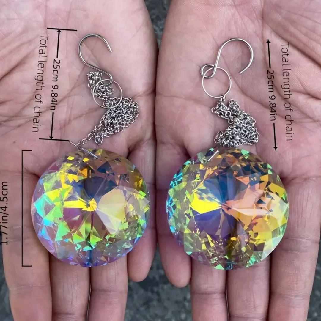2pcs Crystal Sun Catchers – Hanging Prism Rainbow Makers for Windows