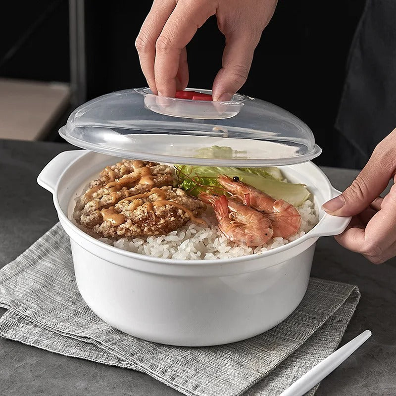 Microwave-Safe Plastic Bowl Set with Lids – 3pcs