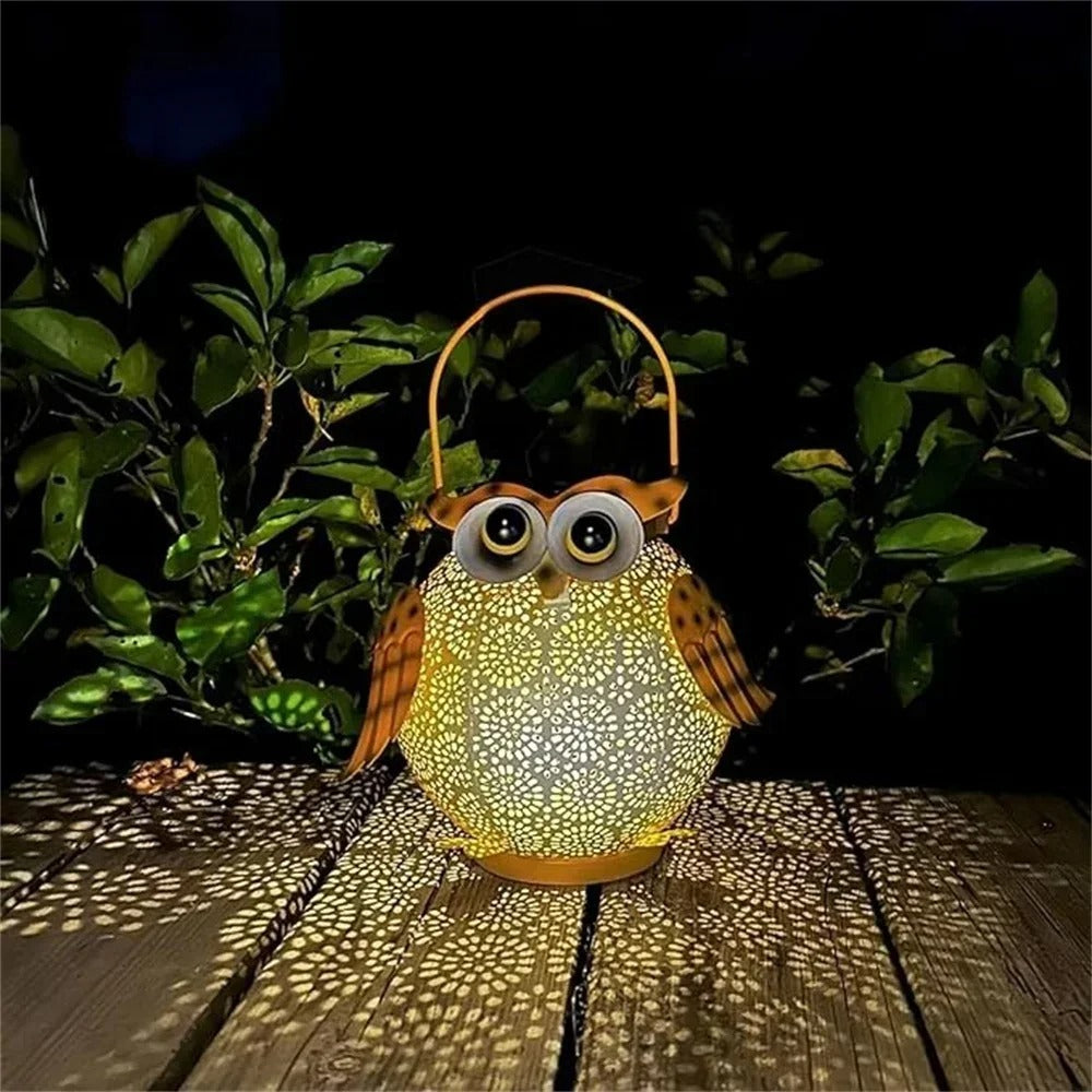 Solar Owl Hanging Lantern – Waterproof Outdoor Decorative Light