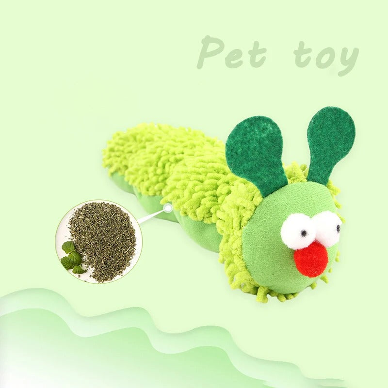 Catnip Caterpillar Toy – Plush Chew & Kick Toy for Kittens