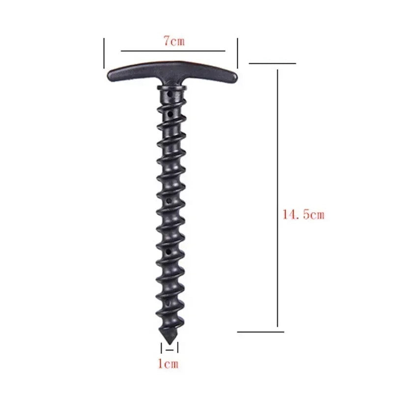 Outdoor Tent Pegs – Heavy-Duty Screw-In Ground Stakes for Camping & Hiking