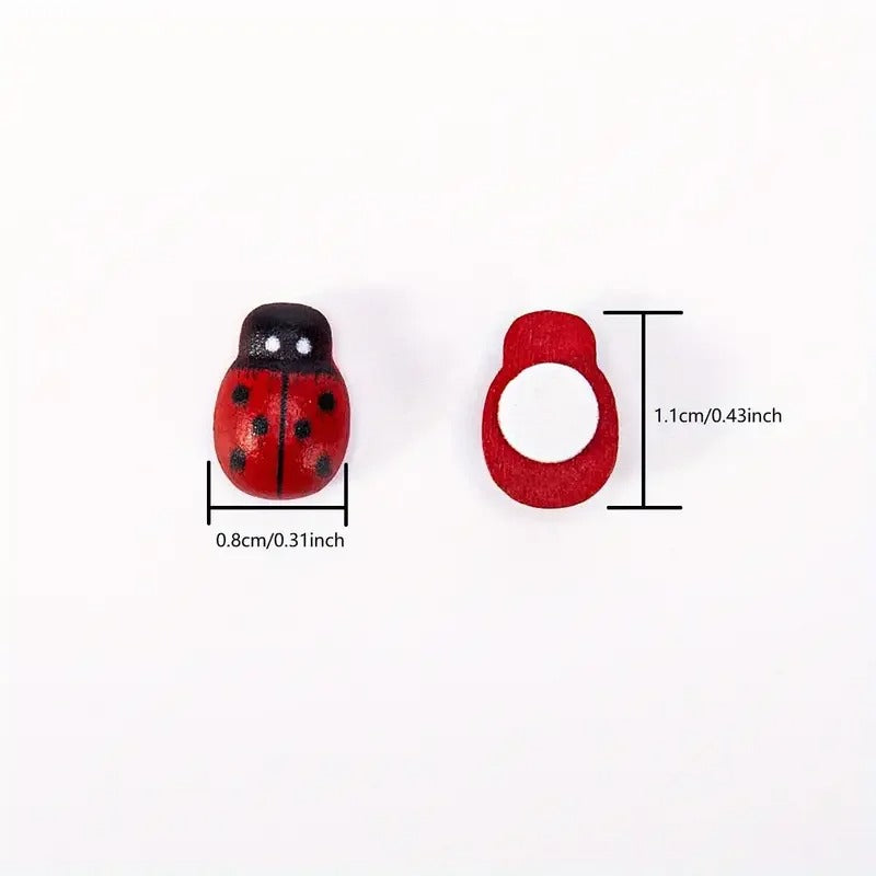 50pcs Mini Ladybug - Self-Adhesive