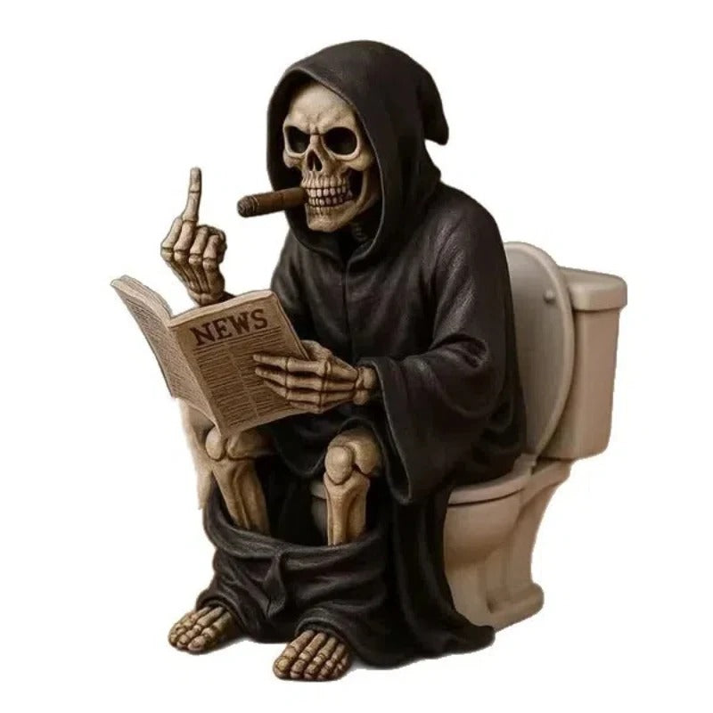 Grim Reaper Toilet Figurine