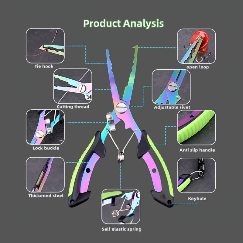Multi-Functional Stainless Steel Fishing Pliers