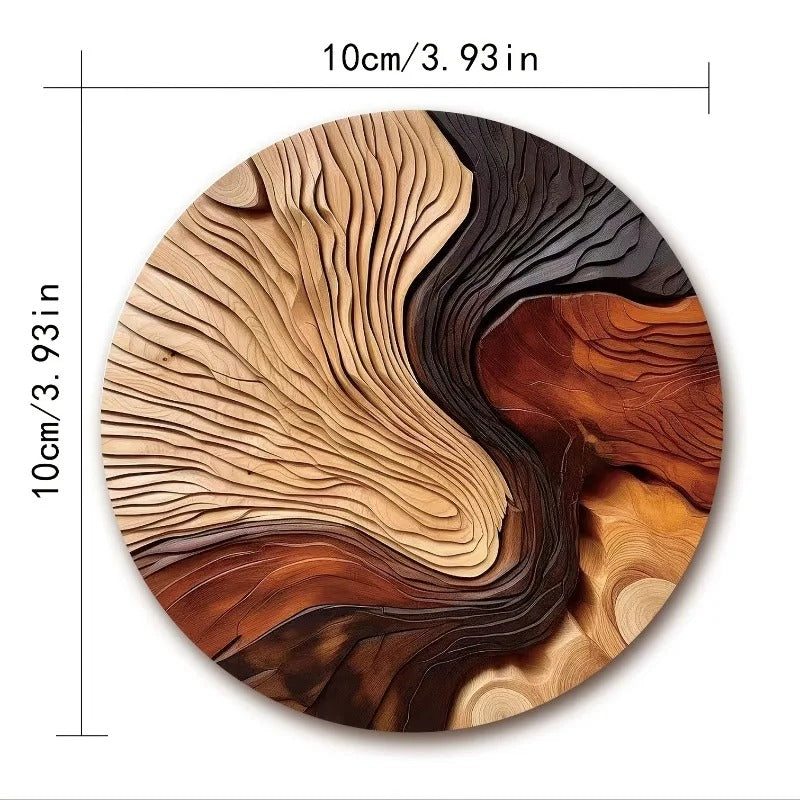 Unique Wooden Coasters - 6Pcs