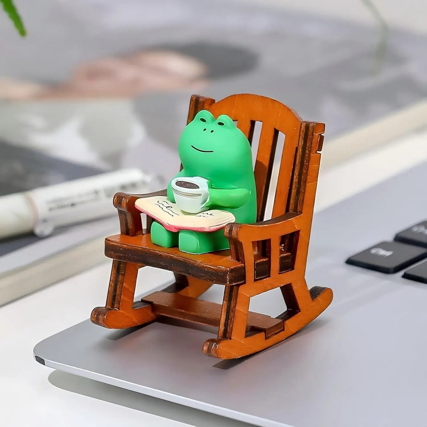 Frog in Rocking Chair Miniature