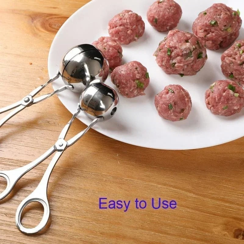 Stainless Steel Meatball Maker Tool – Easy Round Ball Shaper