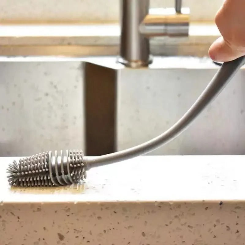 Silicone Bottle Cleaning Brush – Long Handle Scrubber