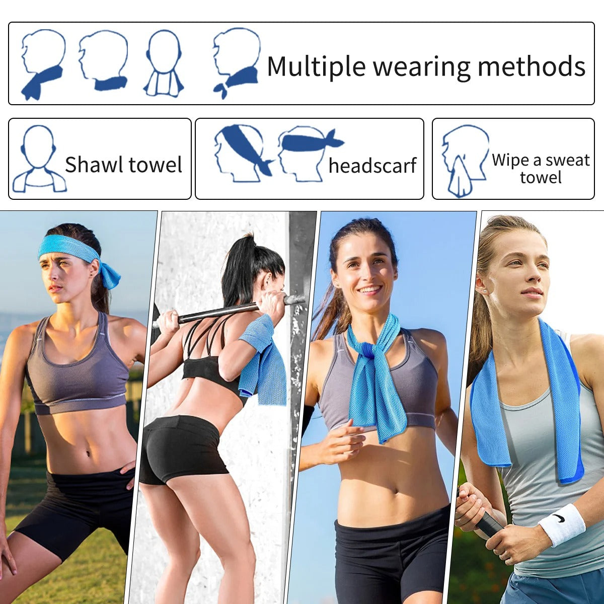 Cooling Towel with Portable Case and Carabiner – Quick-Dry, Super Absorbent