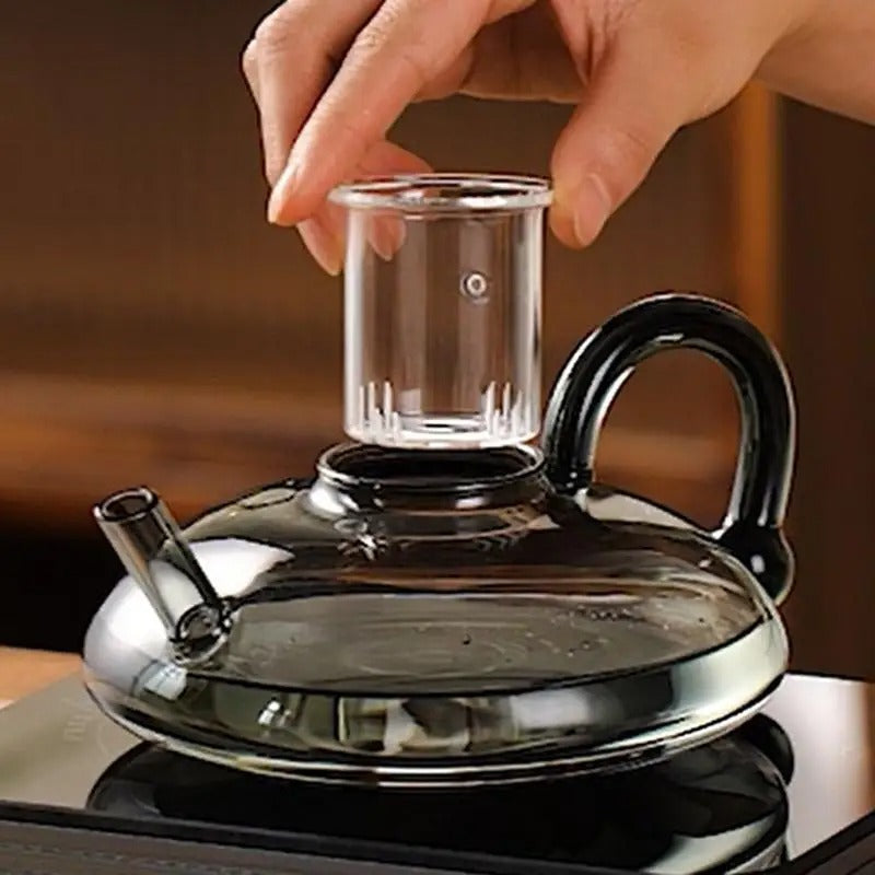 Glass Teapot with Infuser – Electric Glass Tea Kettle & Hot Tea Maker with Handle
