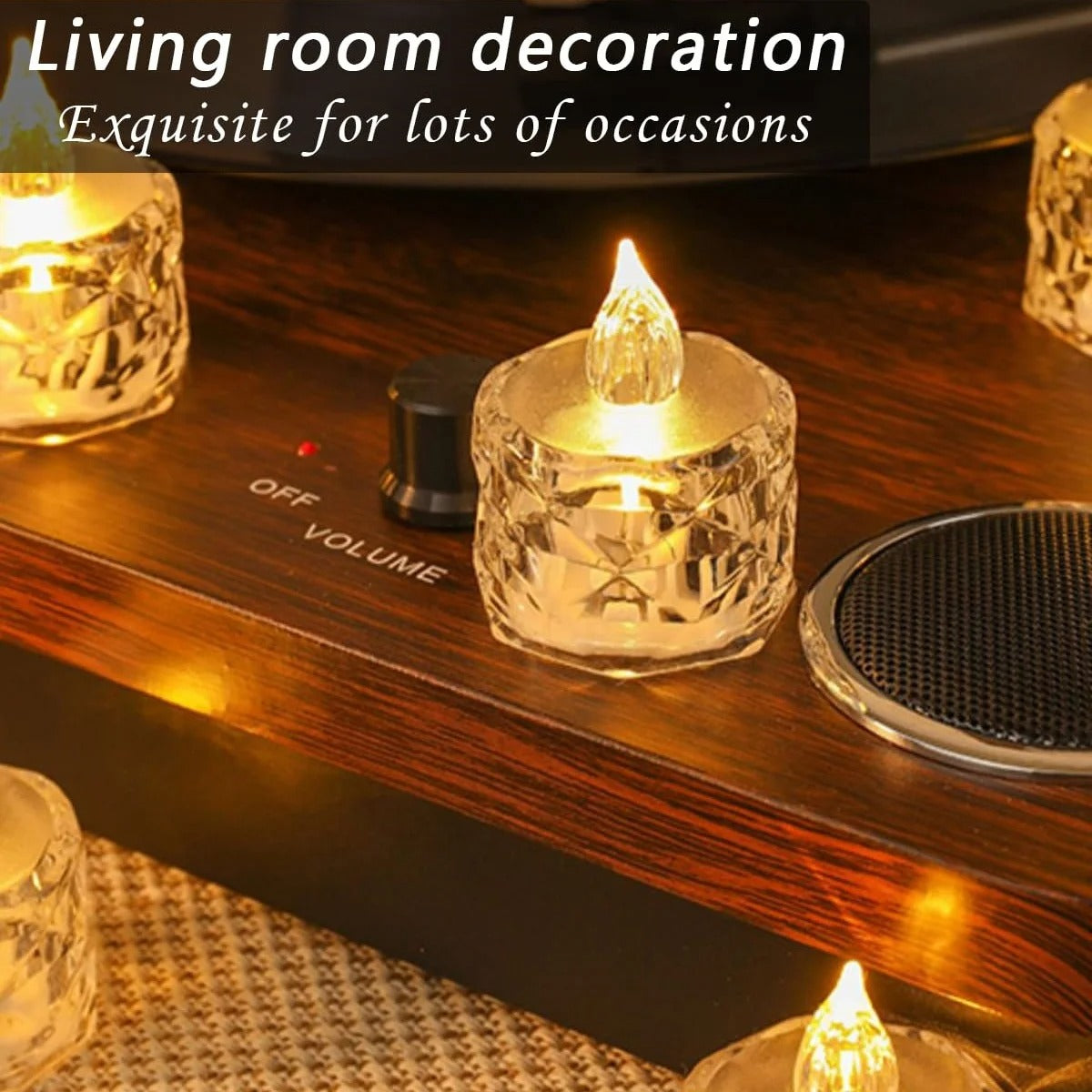 4pcs Crystal Flameless LED Candles