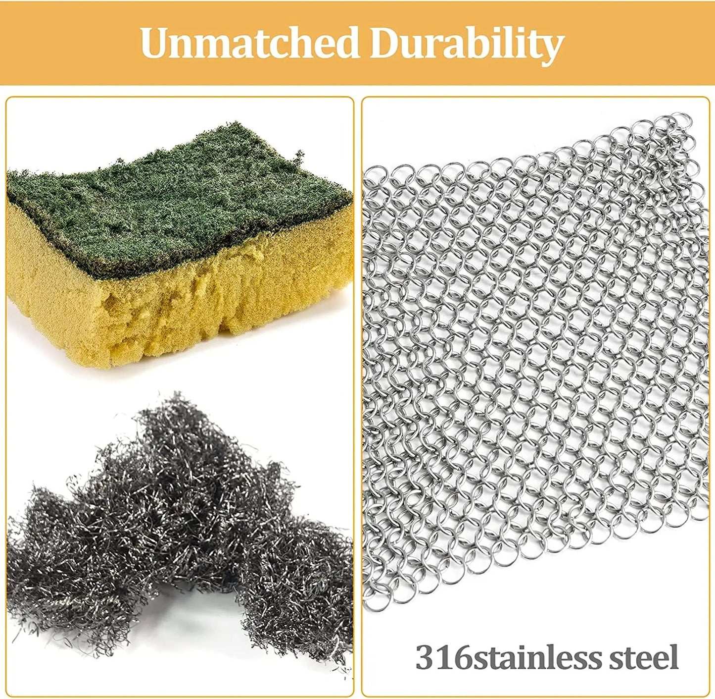 Stainless Steel Chainmail Scrubber