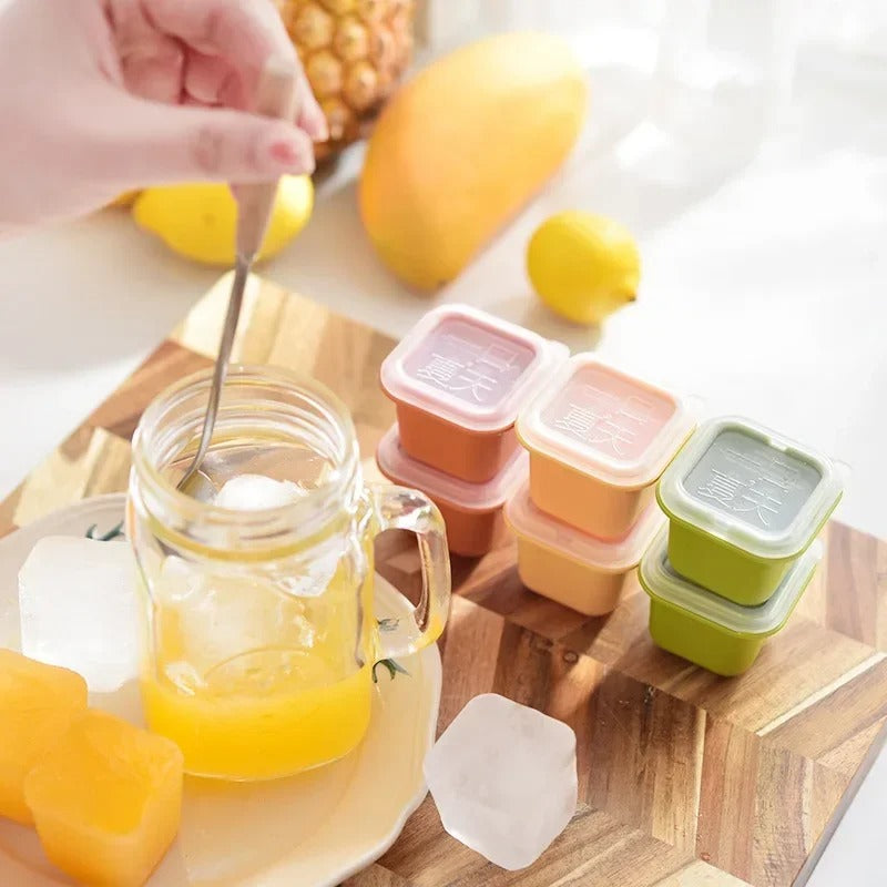 6pcs Reusable Square Ice Cube Moulds