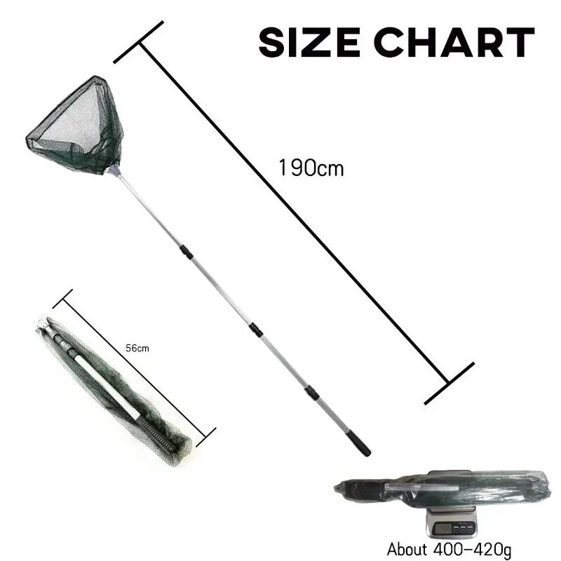 Retractable Telescopic Fishing Net – 190cm