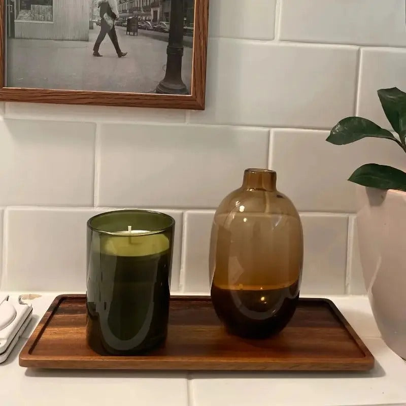 Natural Wooden Serving Rectangular Tray - 1pc