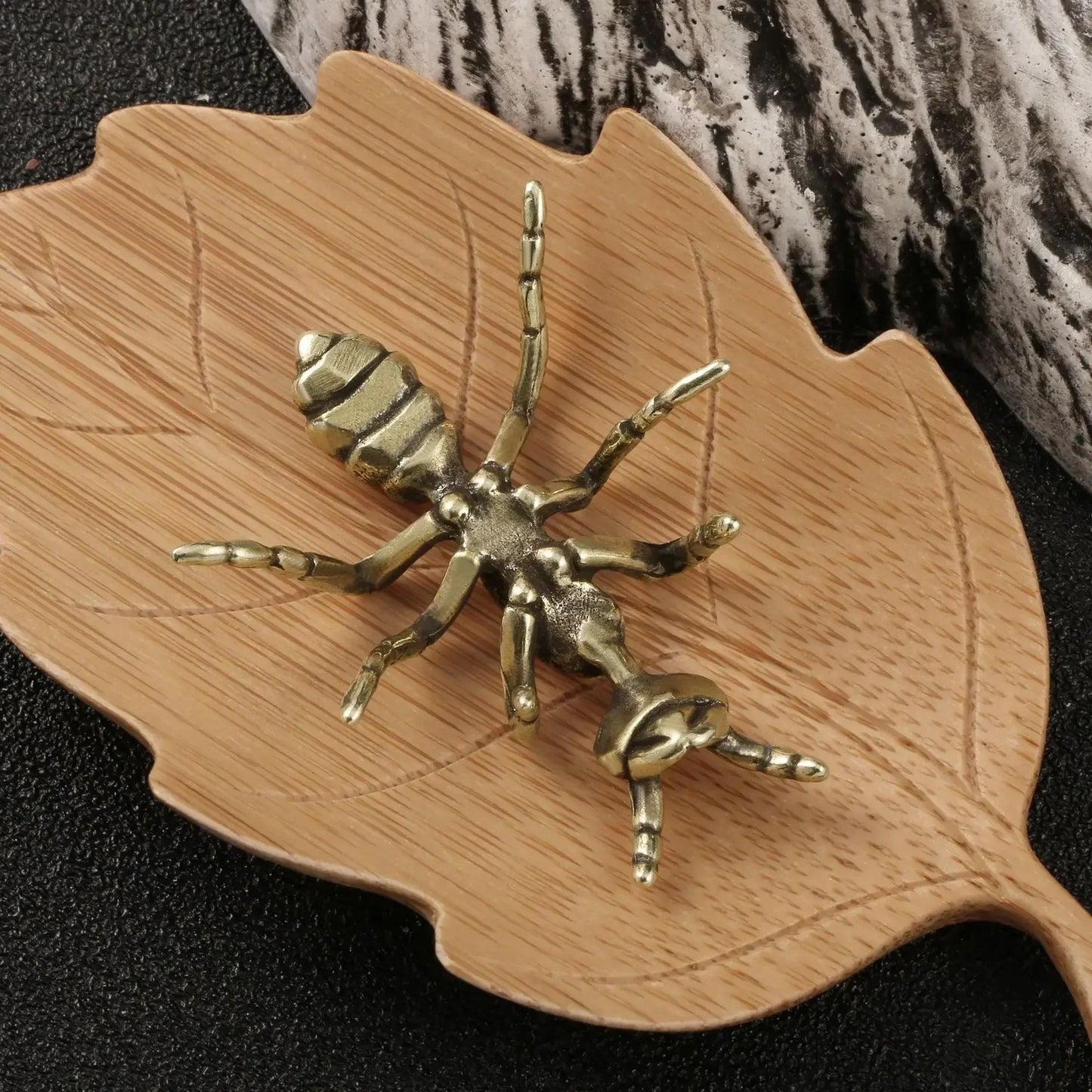 Brass Ant Figurine – Miniature Vintage Desk Ornament