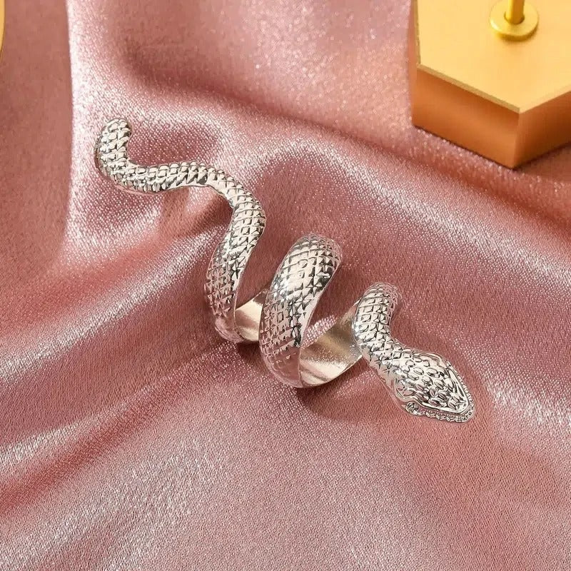 Snake Wrap Ring – Adjustable Serpent Style