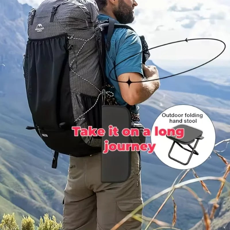 Foldable Camping Stool with Zipper Storage - 2pcs