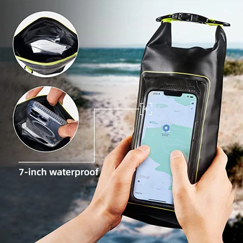 2L Waterproof Dry Bag with Touchscreen Window – IPX6 Floating Swim & Kayak Pouch