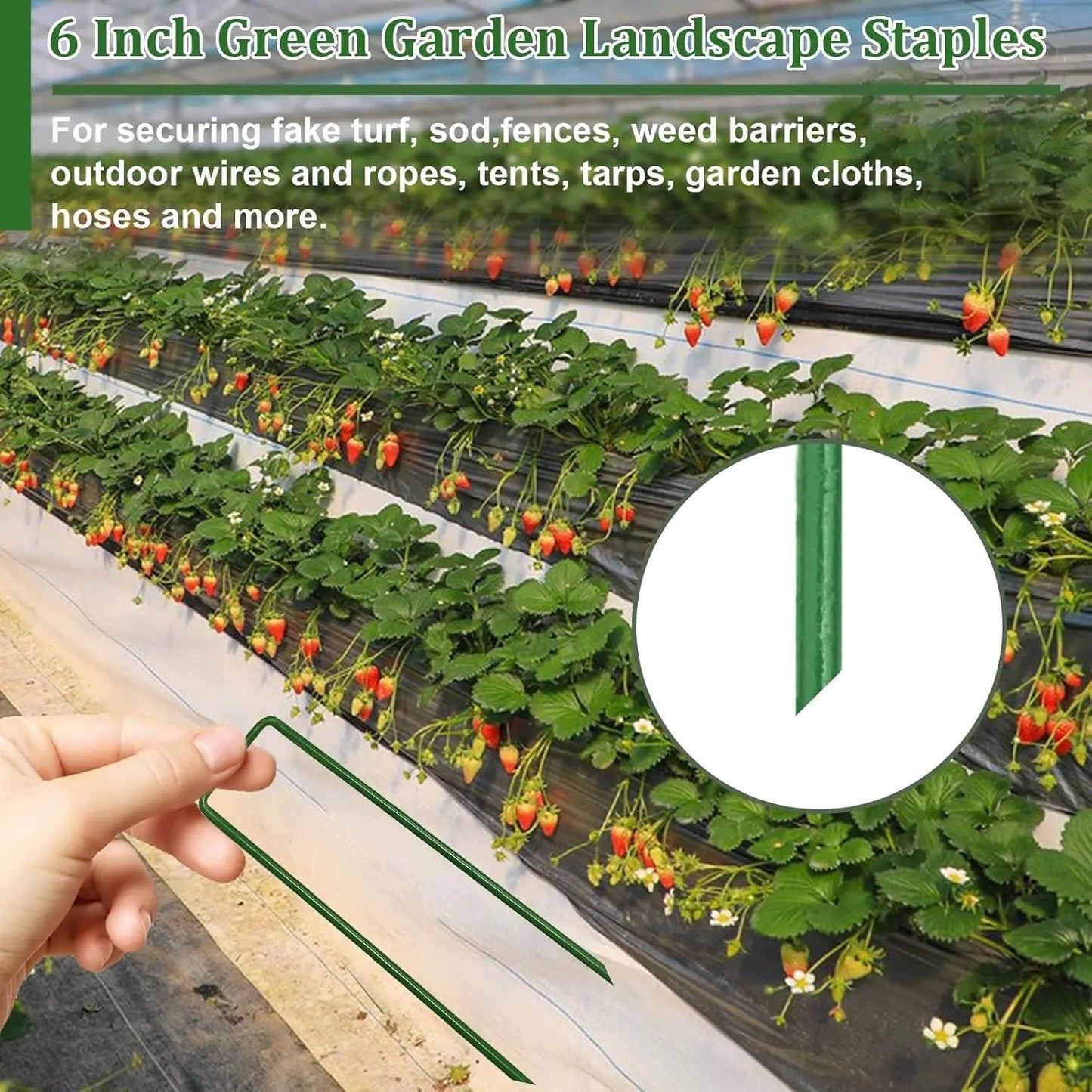 U-Shaped Garden Landscape Staples -10pcs