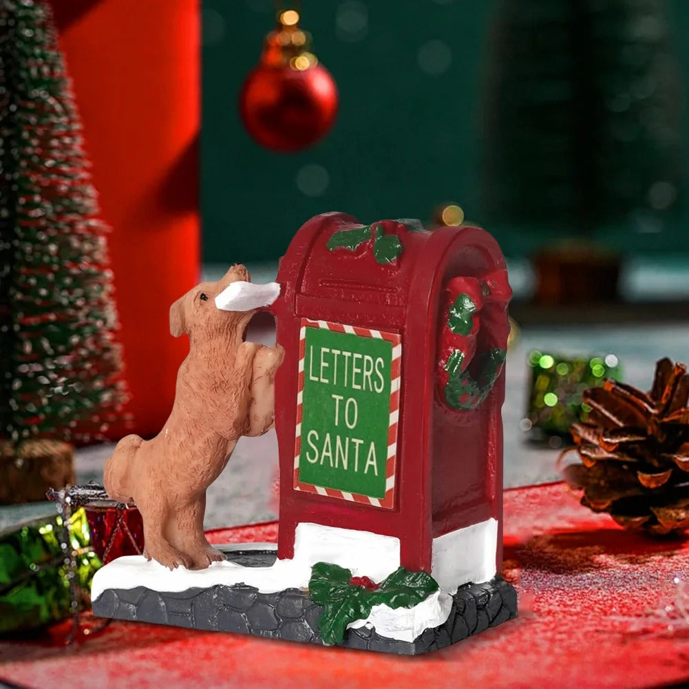 Dog Letters to Santa Ornament – Festive Resin Christmas Decoration