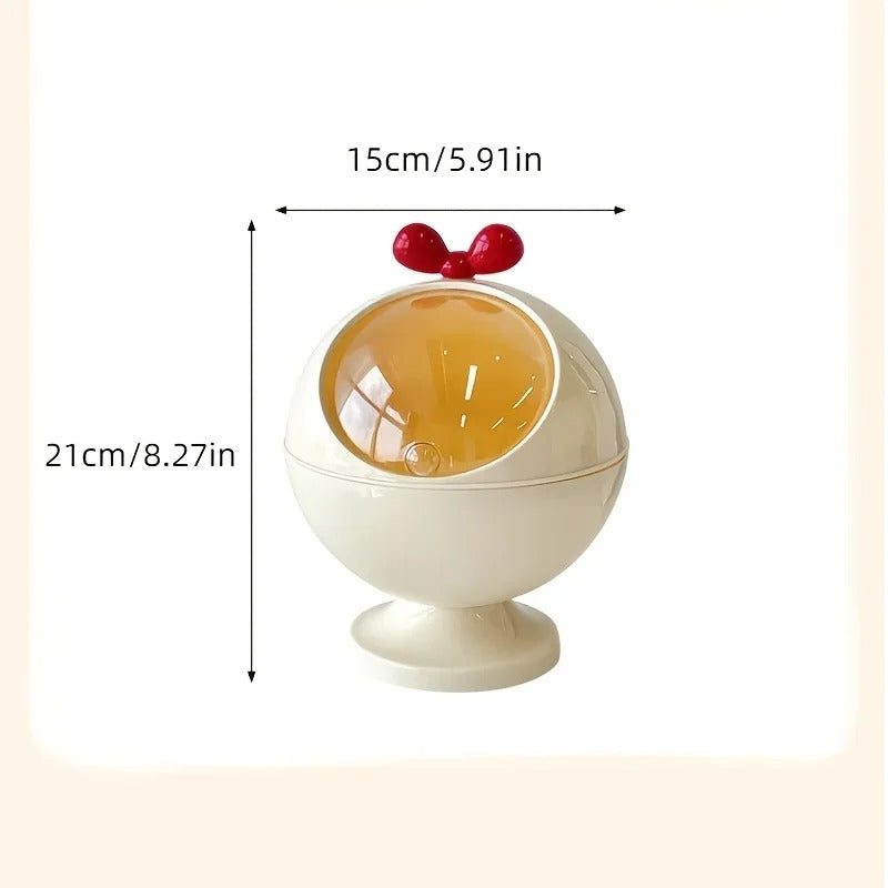 Cute Round Candy Storage Box with Transparent Lid