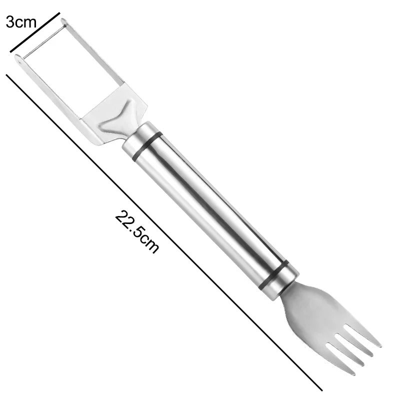 2-in-1 Stainless Steel Watermelon Cutter & Fruit Fork