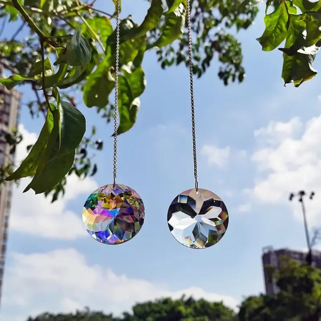 2pcs Crystal Sun Catchers – Hanging Prism Rainbow Makers for Windows