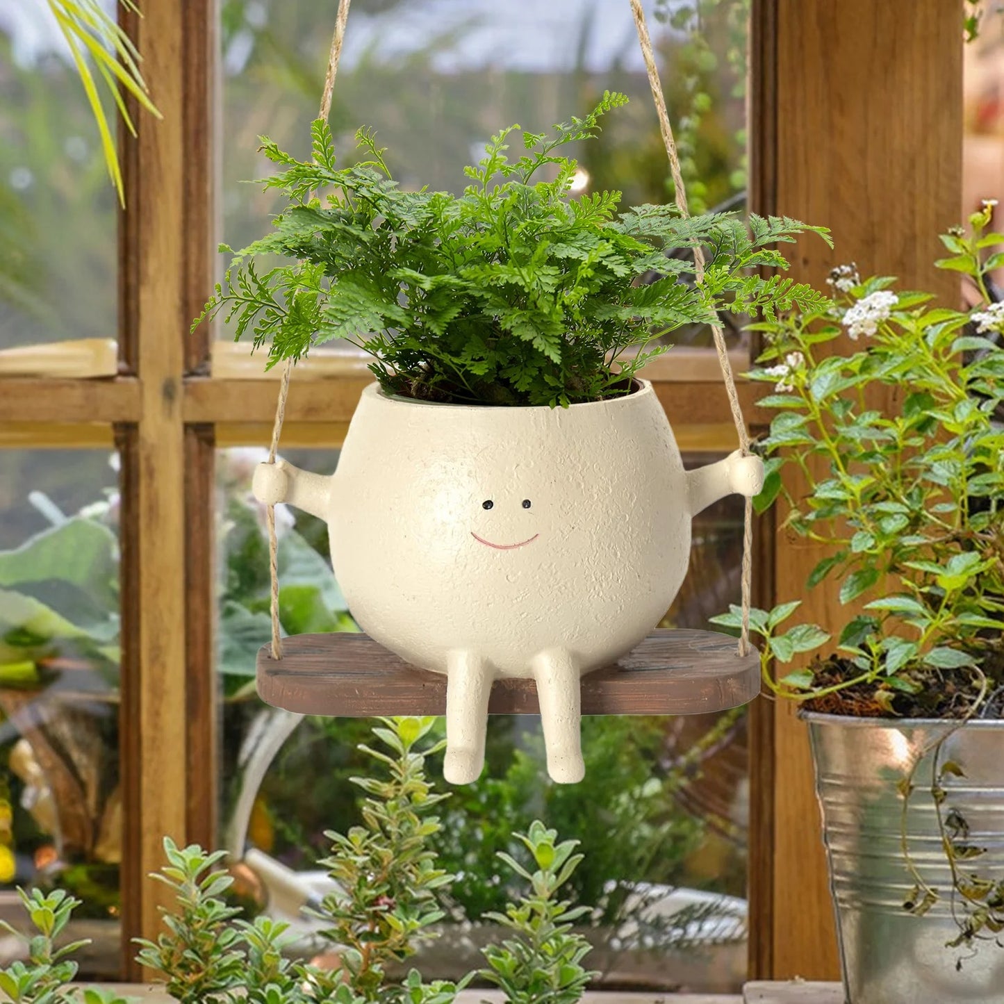 Smiling Face Swing Planter