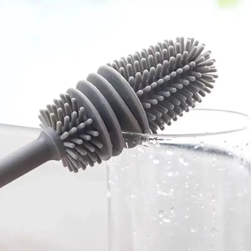 Silicone Bottle Cleaning Brush – Long Handle Scrubber