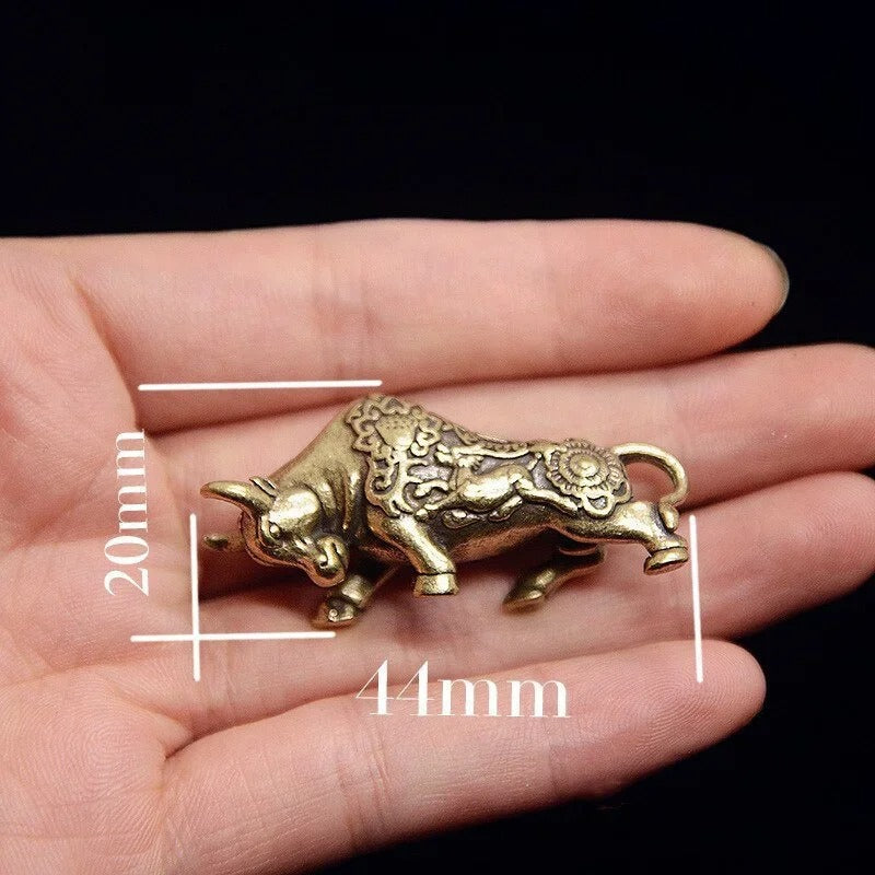 Mini Brass Fighting Bull