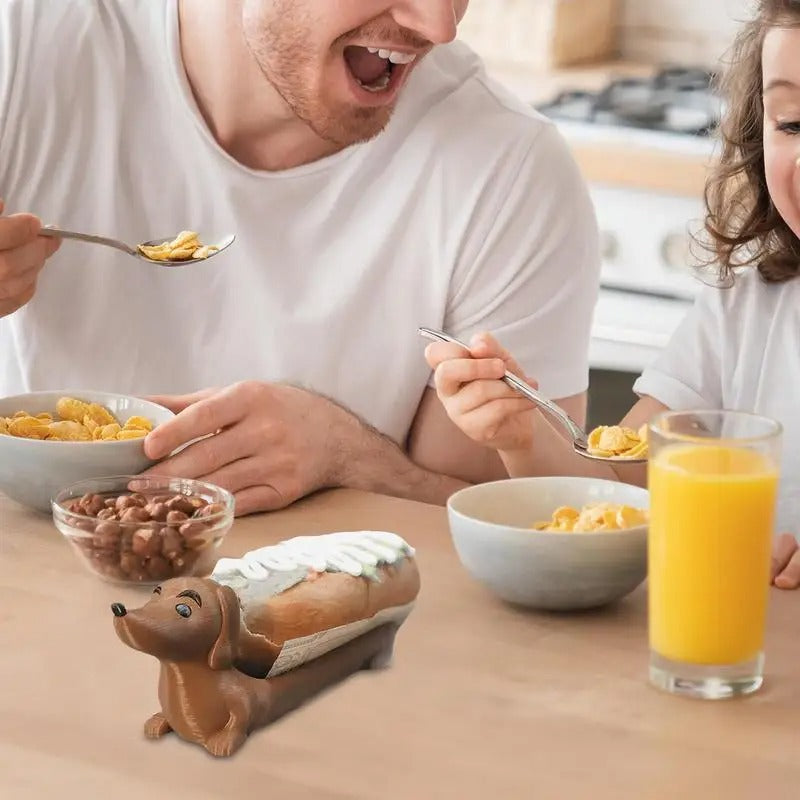 Puppy-Shaped Serving Tray – Dachshund Snack & Hot Dog Holder