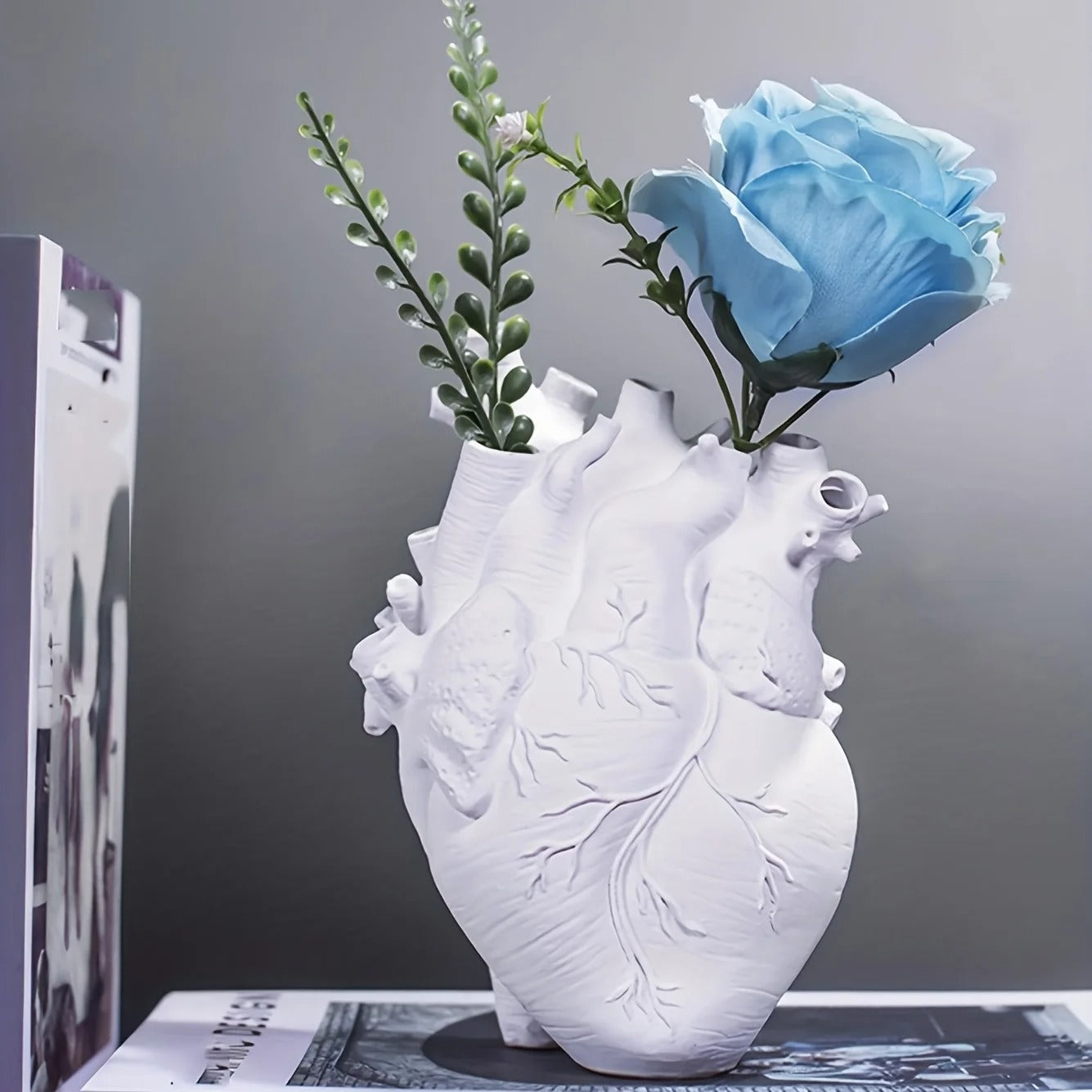 Anatomical Resin Heart Vase