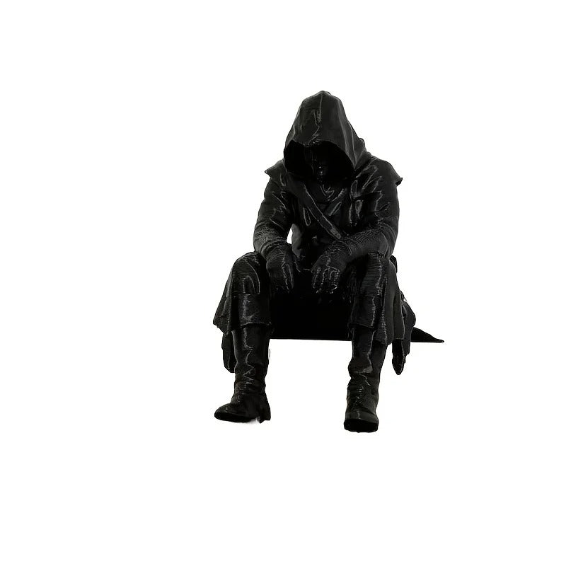 Mysterious Seated Figure Desk Ornament