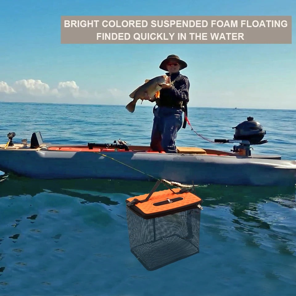 Foldable Floating Fish Basket with Free 5m Rope