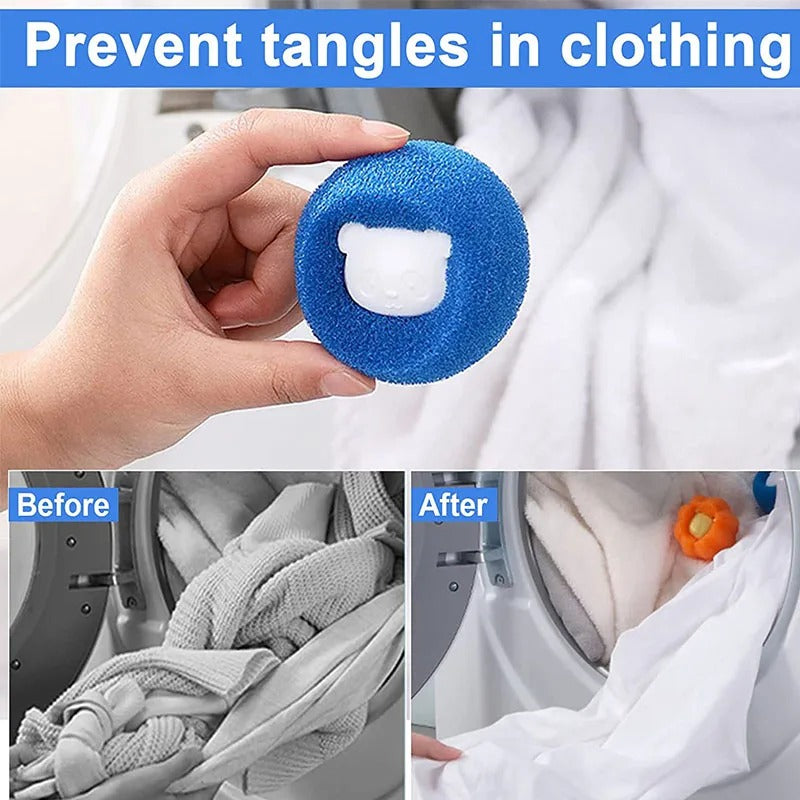 5pcs Reusable Pet Hair Remover & Lint Catching Balls