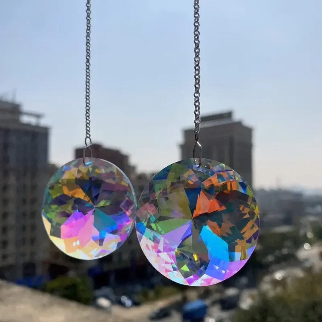2pcs Crystal Sun Catchers – Hanging Prism Rainbow Makers for Windows