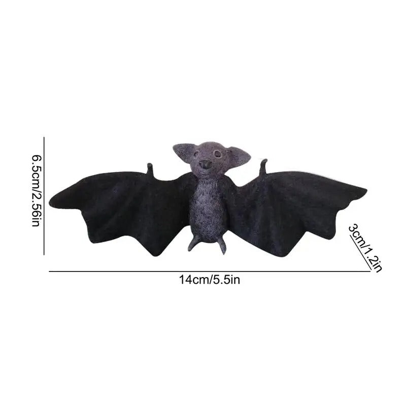 Needle Felted Bat – Handmade Halloween Animal Decor