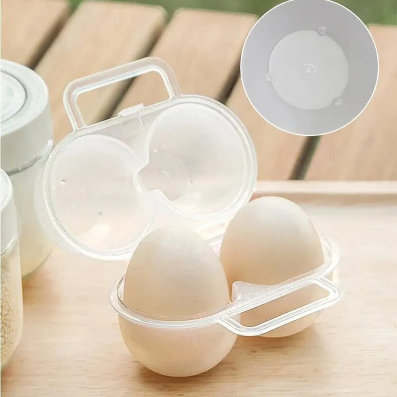 Portable 2-Cell Egg Storage Box – Shockproof & Reusable
