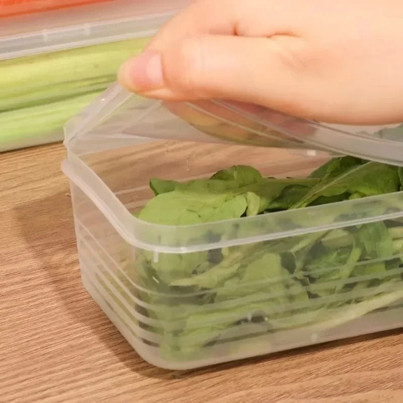 5pcs Fridge Organizer Boxes – Airtight Food Storage Containers with Lids
