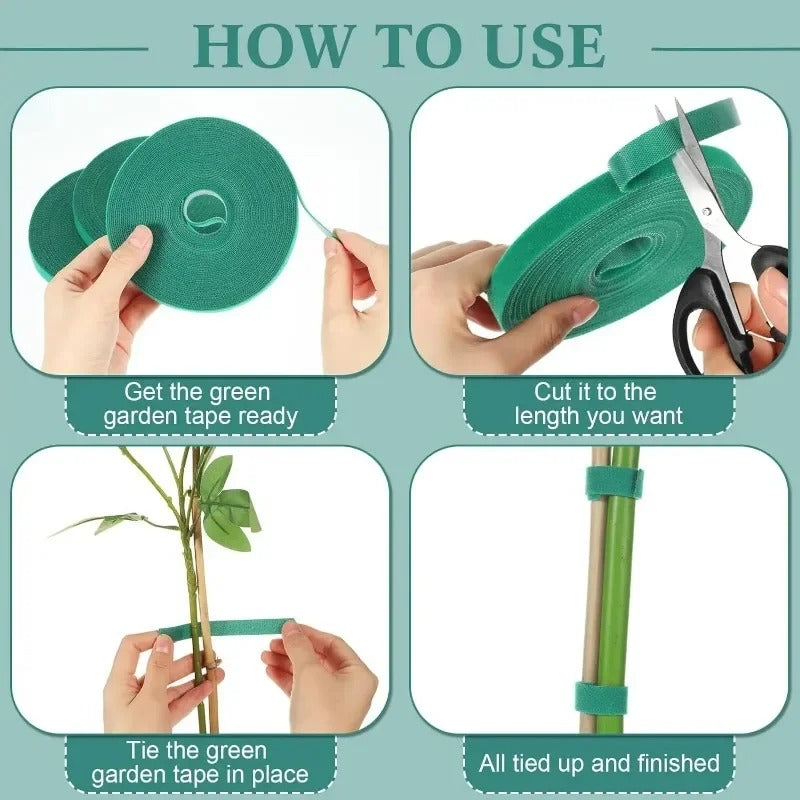 Self-Adhesive Garden Plant Ties - 3 Rolls