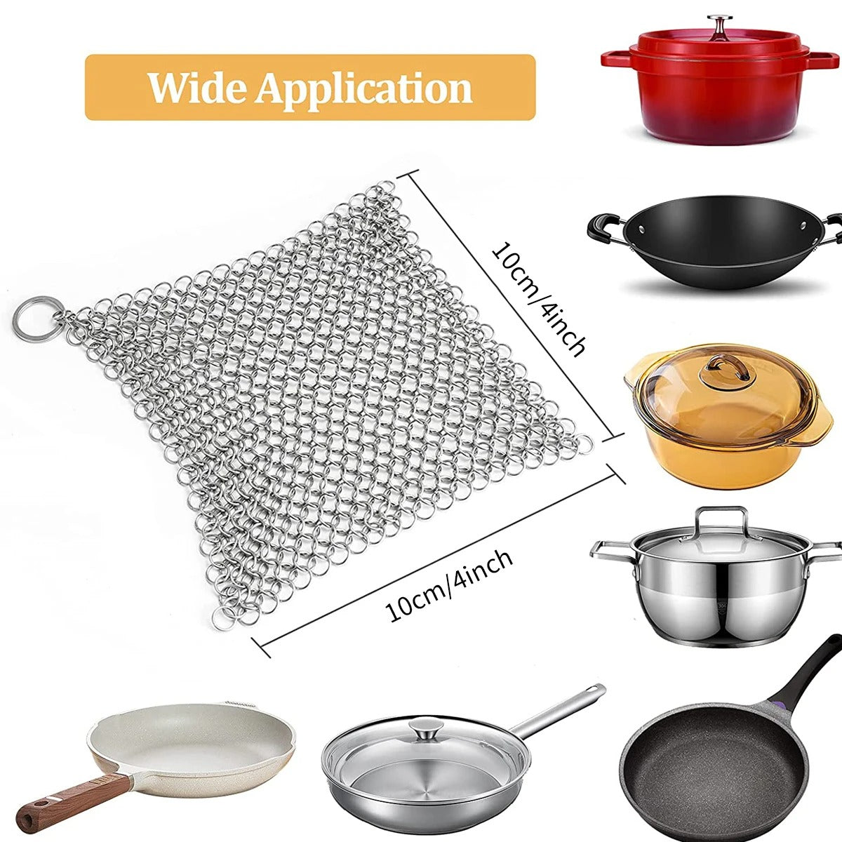 Stainless Steel Chainmail Scrubber