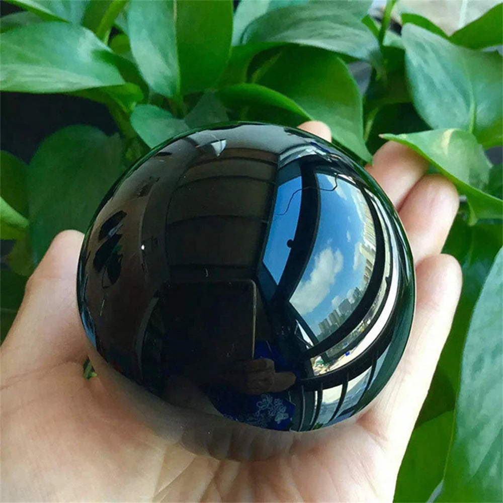 Natural Black Obsidian Sphere – Healing Crystal