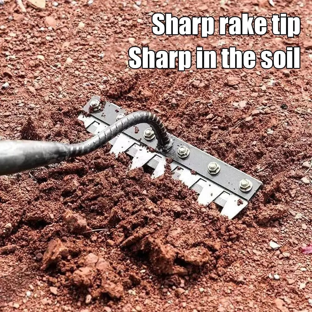 Heavy-Duty Steel Garden Rake
