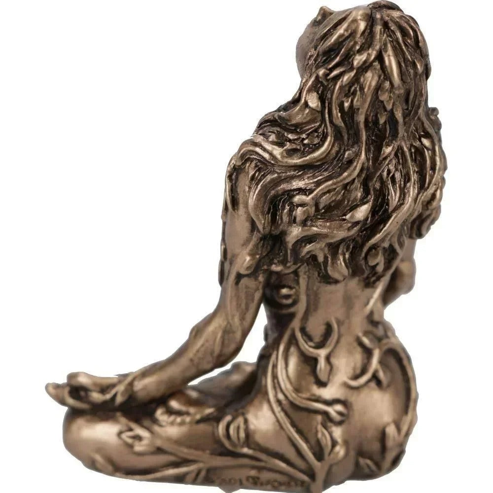 Earth Mother Gaia Resin Statue - Meditation Goddess Figurine