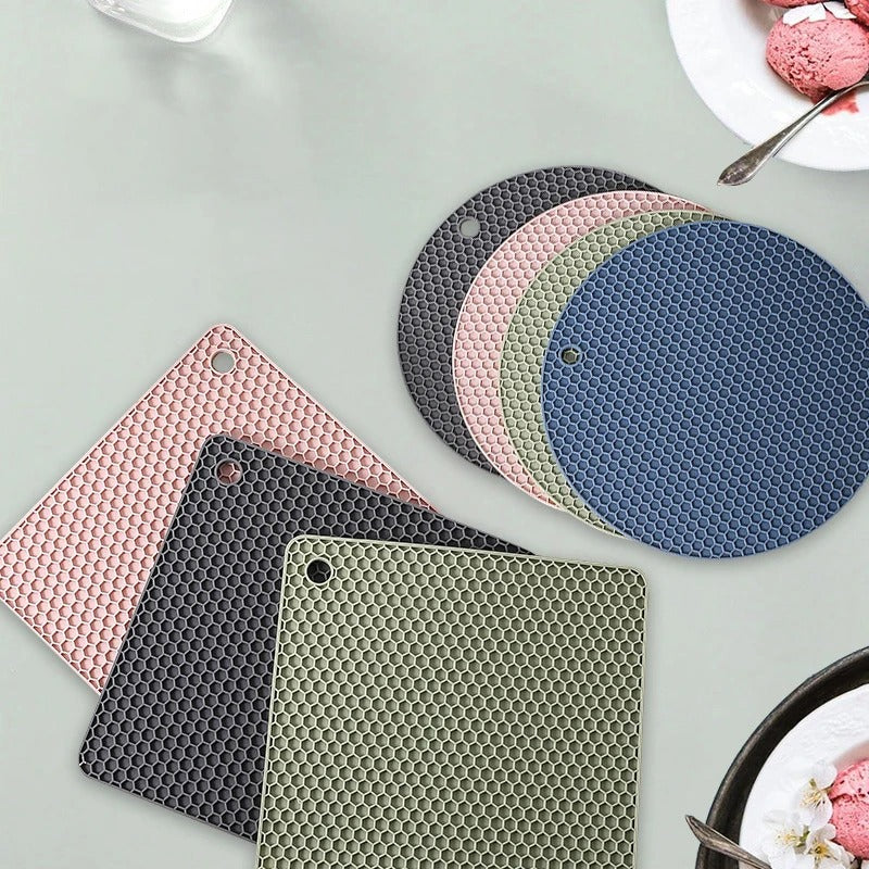 4-Piece Silicone Coaster Set – Heat-Resistant & Non-Slip