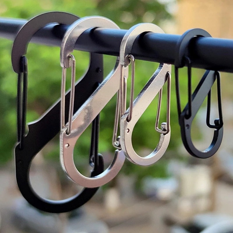 5PCS Mini Tactical S-Type Carabiner Clips