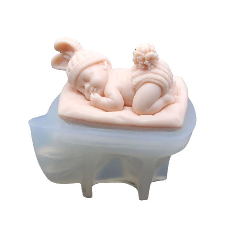 3D Sleeping Baby Silicone Mold