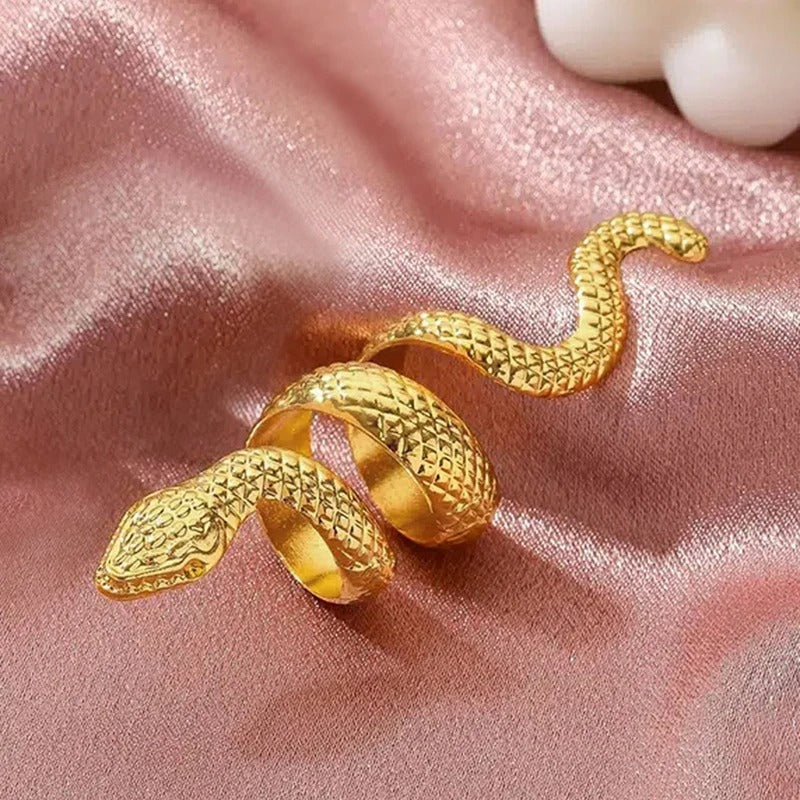 Snake Wrap Ring – Adjustable Serpent Style